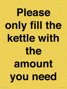 Please only fill the kettle with the amount you need